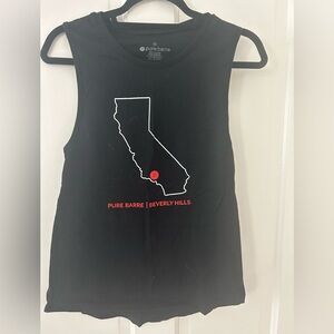 Pure Barre Beverly Hills Black Muscle Location Tank